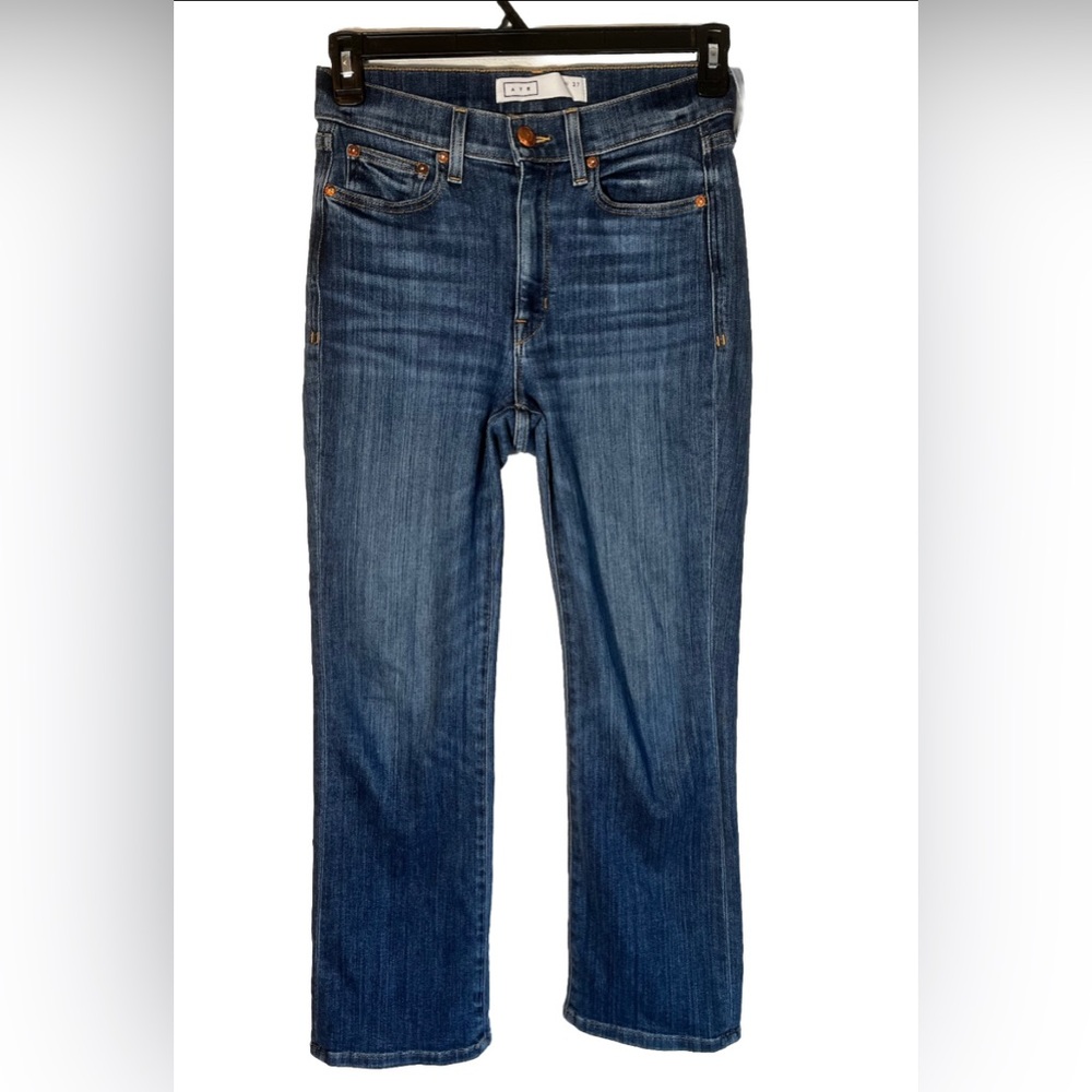 AYR The Pop Straight Ankle Jeans in Medium Wash Size 27